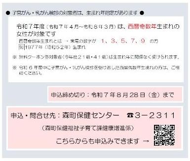 レディース健診ちらし2